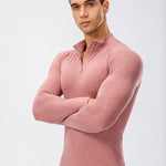 High Stretch Tight Sports Collar Long Sleeves for Men