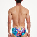 Vibrant Quick-Dry Swim Briefs for Men