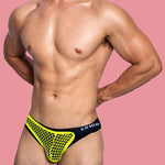 2 Pack Men's Low Waist Sexy Mesh Breathable Sports Transparent Briefs