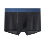 4 Pack Men's Sporty & Breathable Seamless Ice Silk Smooth Trunks