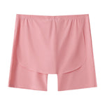 Men's Ice Silk Raised Opening Culottes Mesh Plus Length Boxer Briefs
