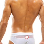 Men's Padded Solid Drawstring Swimsuit Bikini Briefs