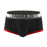 2 Pack Men's Color Block U-Pouch Mid-Rise Sporty Trunks