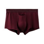 4 Pack Men's Solid Color Separation Pouch Style Separated Breathable Rayon Trunks
