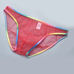 3-pack Men's Ultra-sheer Rainbow-edge Mesh Briefs