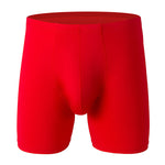 2 Pack Men's Anti-Chafing Mid-Rise Solid Color Boxer Briefs