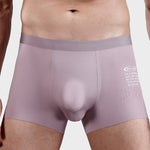 Men's Dual-Raised Support Seamless Solid Color Trunks