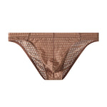 3 Pack Men's Sheer Mesh Solid Color Minimalist Breathable Briefs