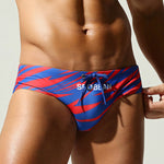 Men's 3D Print Breathable Quick Dry Beach Vacation Swim Briefs