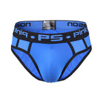 3 Pack Men's Sporty Cut Breathable Mesh Solid Color Seamless Briefs