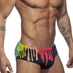 Graffiti Cushioned Men's Swimsuit Briefs