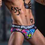 2 Pack Men's Printed Sexy & Trendy Low-Rise Breathable Casual Briefs