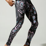 Men's Snug-Fit  Fashion Graphic Low-Rise Slim-Fit Enhancing Support Thermal Bottoms