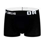 2 Pack Men's Sexy Transparent Seamless Mesh Solid Color Breathable Trunks & Bikini