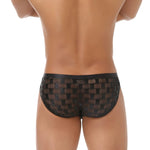 2 Pack Men's Sheer Mesh U-Pouch Ultra-Thin Low-Rise & Sexy Breathable Comfort Bikini