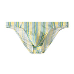 4 Pack Men's Striped Breathable Cotton Slim-Fit U-Pouch Briefs