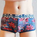 3 Pack Men's Breathable Cotton Mid-Rise with Stylish Print Skin-Friendly Trunks