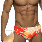Men's Bold Prints Antibacterial Low-Rise Swim Briefs