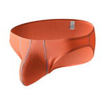 4 Pack Men's Low-Rise Textured Solid Briefs with Enhanced Pouch