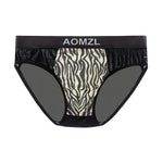 4-pack Men's Sexy Leopard Print Ice Silk Mesh Briefs