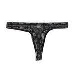 2 Pack Men's Mid-Rise Ultra-Soft Sexy Lace Cooling Support Thong
