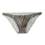 4 Pack Men's Quick-Dry & Slim-Fit Sheer Mesh Print Briefs