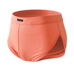 2 Pack Men's Sport with Detachable Pouch Quick-Dry Mesh Side Vent Boxers Briefs