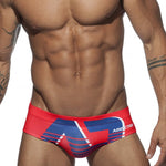2 Pack Men's Trendy Prints U-Pouch Low-Rise Skin-Friendly Swim Briefs