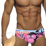 Men's 3D Pouch Trendy Cartoon Swim Briefs