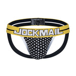 2 Pack Men's Sexy Star Print Low-Rise Breathable Comfort Trendy Briefs & Jockstrap