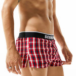 2 Pack Men's Comfy Waistband Day-Long Comfort Anti-Chafing Boxers Shorts