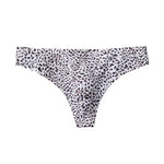 4 Pack Men's Seamless Leopard Print Low-Rise & Quick-Dry Thongs
