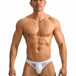 2 Pack Men's Sheer Mesh Low-Rise Sexy Ice Silk Briefs