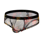 4-pack Men's Lace Print Sheer Mesh Bohemian Boxer Briefs