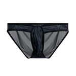 2 Pack Men's Ice Silk Breathable Sexy Low-Rise Anti-Odor Briefs