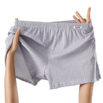 4 Pack Men's Pure Cotton Loose-Fit Antibacterial Home Sleep Boxer Shorts