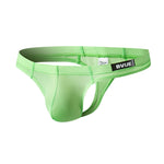 2 Pack Men's Sexy U-Pouch Sheer Icy Silk Seamless Comfort Firm Support Thongs