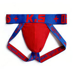 3 Pack Men's Letter Print Color Block Breathable & Stretchy Jockstraps