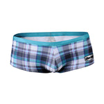 Men's Plaid Print Quick-Dry Low-Rise Swim Shorts & Trunks