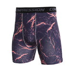 3 Pack Men's Trendy Prints Quick-Dry High-Stretch Snug Fit Activewear Tights