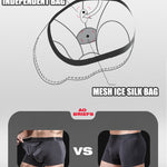 3 Pack Men's Separated Pouch Mesh Support Trunks
