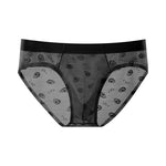 4 Pack Men's Jacquard Lace Ultra Sheer Ice Silk Antibacterial Briefs