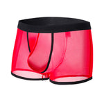 3 Pack Men's Semi-Sheer High-Stretch Skin-Friendly Mesh Breathable Trunks