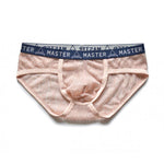 2 Pack Men's Low-Rise Sexy Lace U-Pouch Briefs