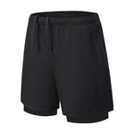 Men's Solid Color Anti-Exposure Liner & Breathable Running Activewear Shorts