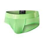 3 Pack Men's Single-Layer Sheer Ice Silk U-Pouch Low-Rise Briefs