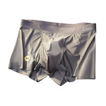 3 Pack Men's Mulberry Silk 10A Antibacterial Ice Feel Satin Light Luxury Trunks