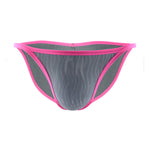 2 Pack Men's Striped Seamless Day-Long Comfort Breathable Bikinis