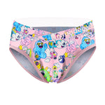 2 Pack Men's Playful Cartoon No-Tag Comfortable and Breathable Briefs