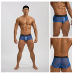 2 Pack Men’s Sexy Low-rise Transparent Mesh Trunks